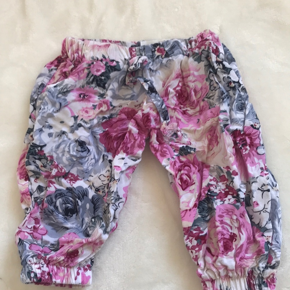 Floral bomber pants